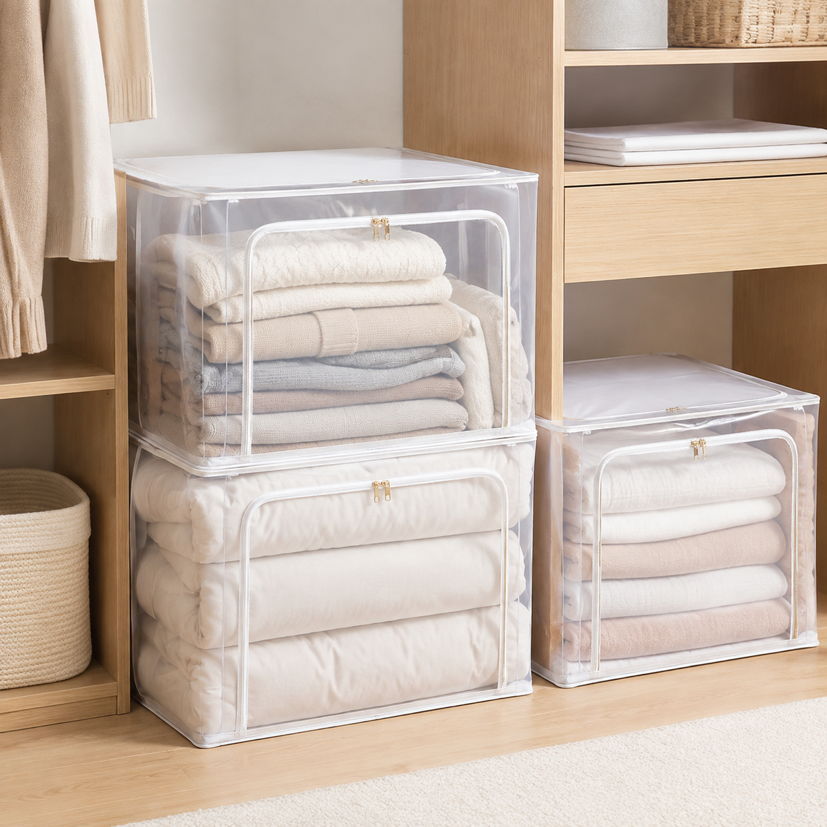 Stackable Front-Opening Clothes Storage Box