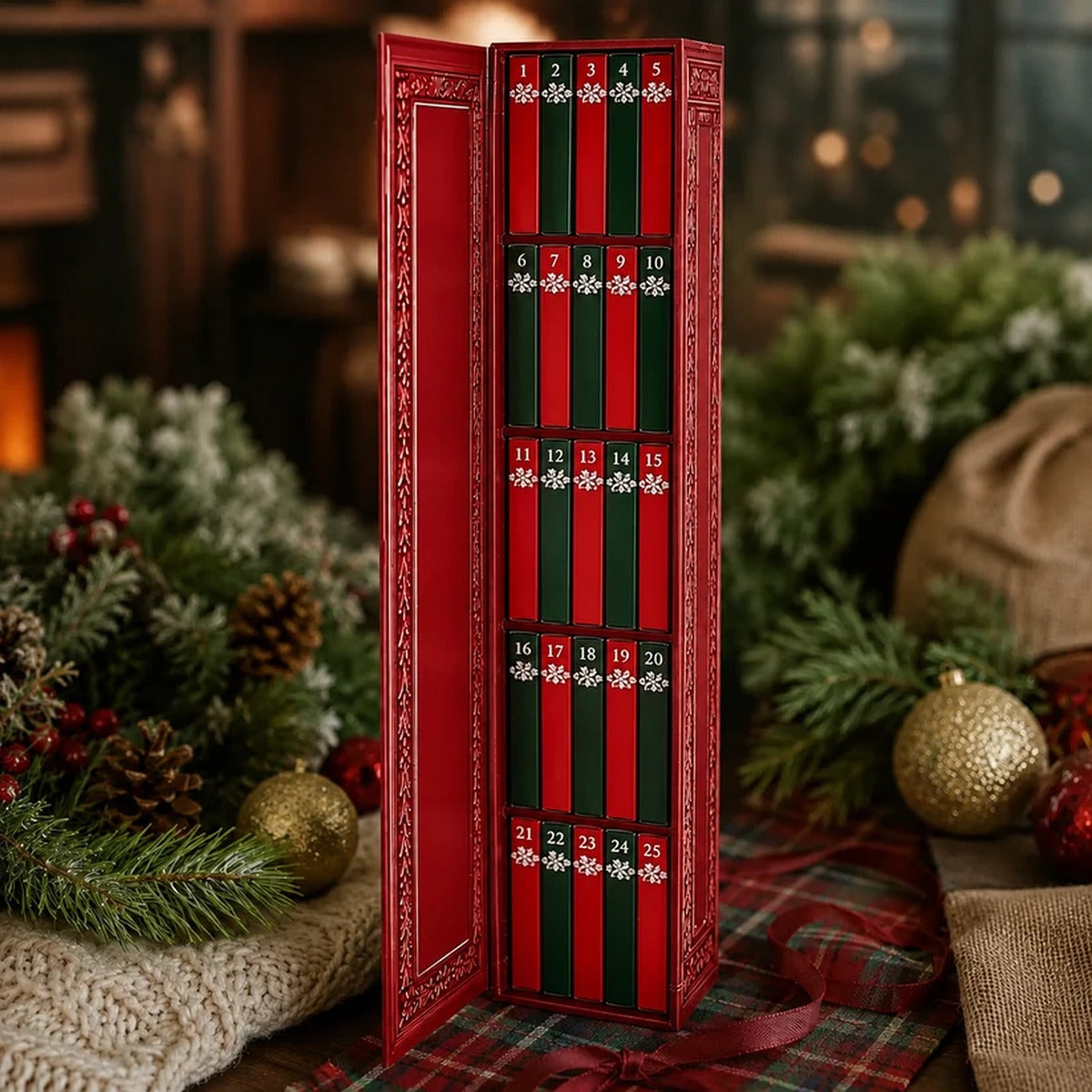 ⚡⚡⚡LAST 44 PCS LEFT!!! 25-Day Mini Book Ornament Advent Calendar for Book Lovers,