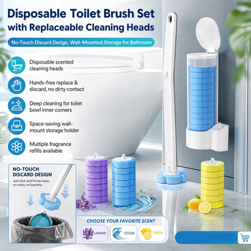 ⚡⚡⚡LAST 44 PCS LEFT!!! 🔥LAST DAY SALE $19.99.!!⚡50K+ SOLD!🚽💦Hands-Free Cleaning Gadget🧽Disposable toilet cleaning tool