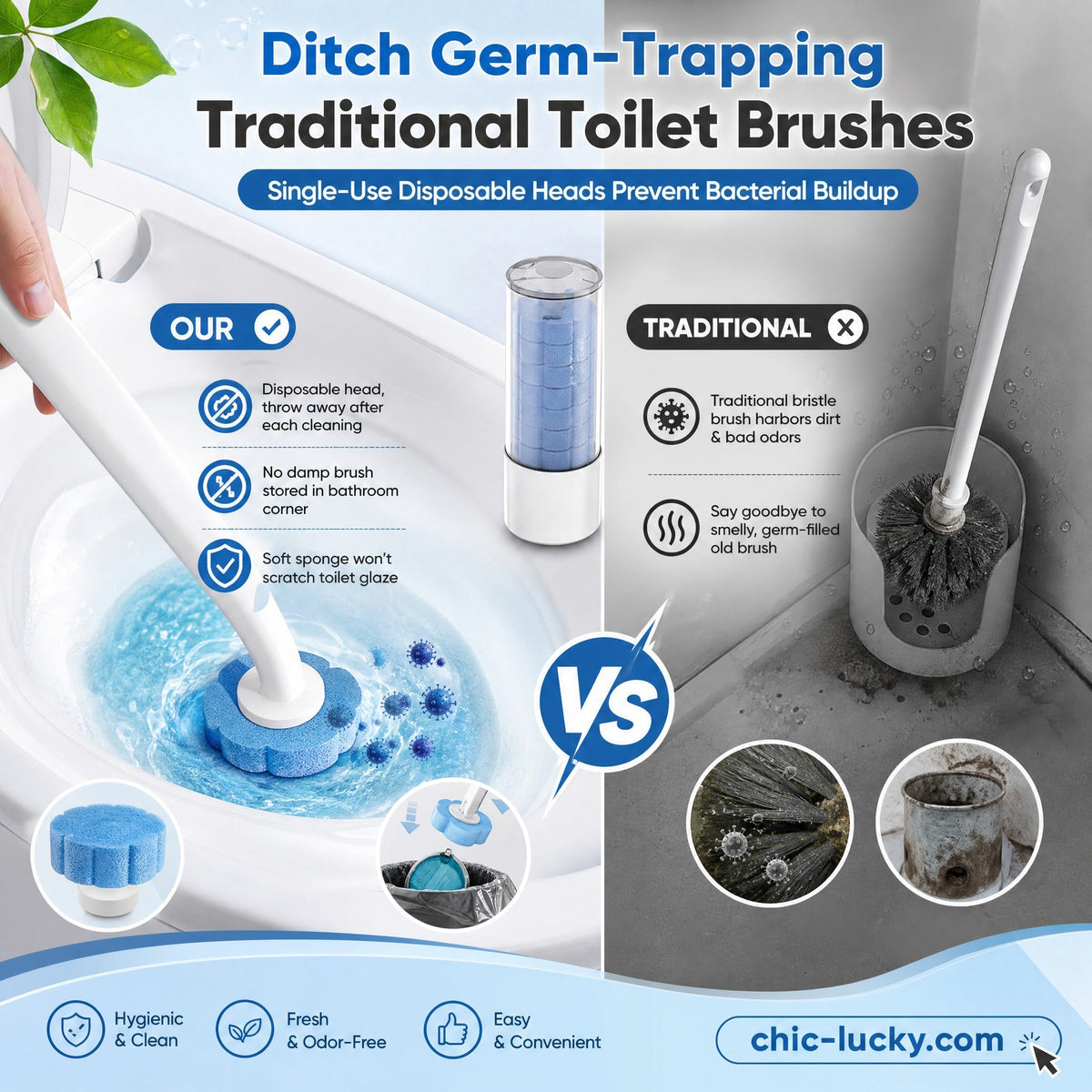 ⚡⚡⚡LAST 44 PCS LEFT!!! 🔥LAST DAY SALE $19.99.!!⚡50K+ SOLD!🚽💦Hands-Free Cleaning Gadget🧽Disposable toilet cleaning tool