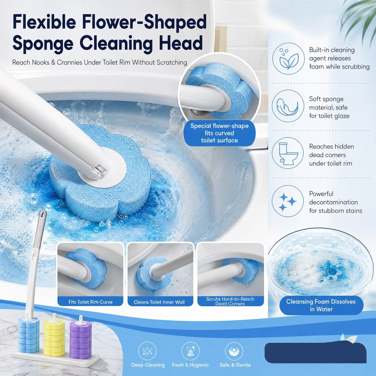 ⚡⚡⚡LAST 44 PCS LEFT!!! 🔥LAST DAY SALE $19.99.!!⚡50K+ SOLD!🚽💦Hands-Free Cleaning Gadget🧽Disposable toilet cleaning tool