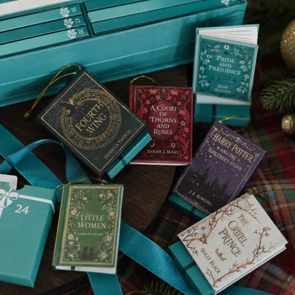 ⚡⚡⚡LAST 44 PCS LEFT!!! 25-Day Mini Book Ornament Advent Calendar for Book Lovers,