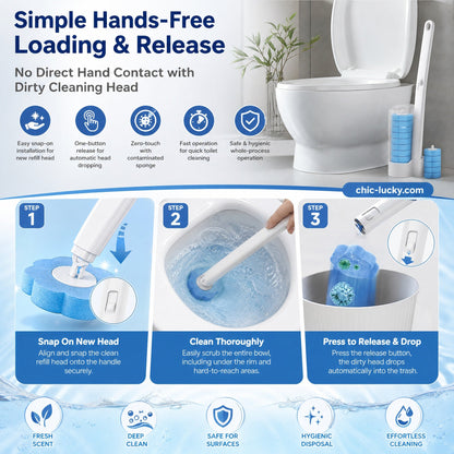 ⚡⚡⚡LAST 44 PCS LEFT!!! 🔥LAST DAY SALE $19.99.!!⚡50K+ SOLD!🚽💦Hands-Free Cleaning Gadget🧽Disposable toilet cleaning tool
