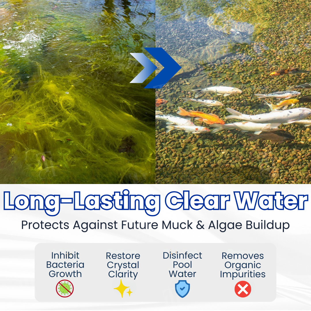 ✨ From Green to Clean in 24H! The Safe Bio-Active Pond Clarifier 🛡️AEXZR® Aqua-Guardian Pro Formula