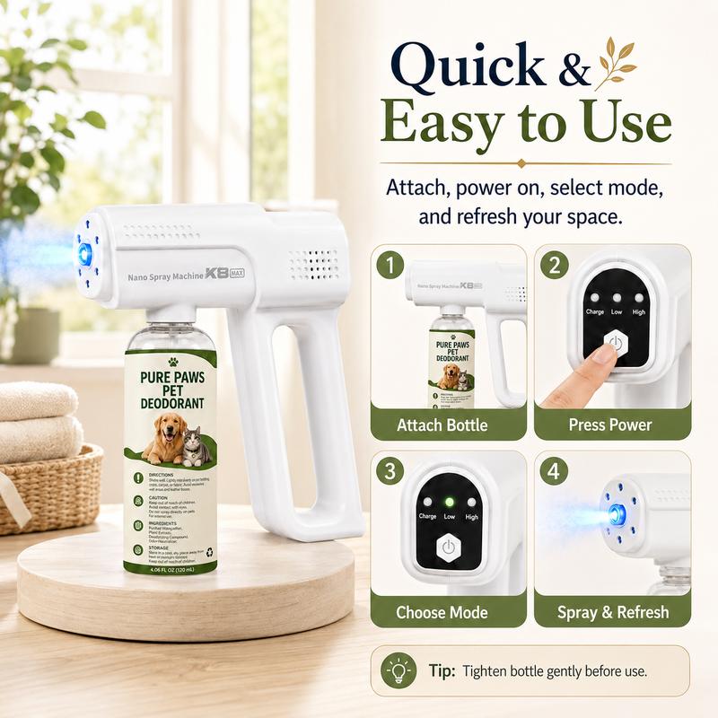 💨 LIMITED-TIME 50% OFF! 🛡️Sanitizer Nano Sprayer Gun – ultra-fine nano mist covers surfaces fast, no wiping needed.🏠