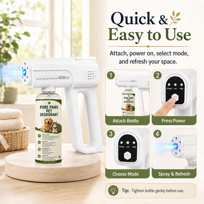 💨 LIMITED-TIME 50% OFF! 🛡️Sanitizer Nano Sprayer Gun – ultra-fine nano mist covers surfaces fast, no wiping needed.🏠