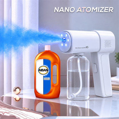 💨 LIMITED-TIME 50% OFF! 🛡️Sanitizer Nano Sprayer Gun – ultra-fine nano mist covers surfaces fast, no wiping needed.🏠