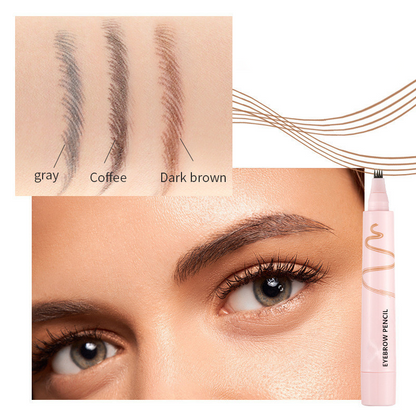 4-Prong Eyebrow Pencil for Hair-Like Brow Strokes