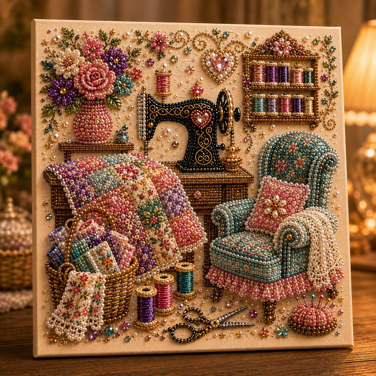 Cozy Hobby Rooms 3D Diamond Art Kit
