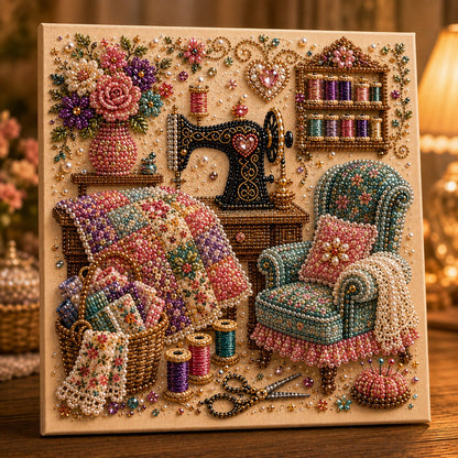 Cozy Hobby Rooms 3D Diamond Art Kit