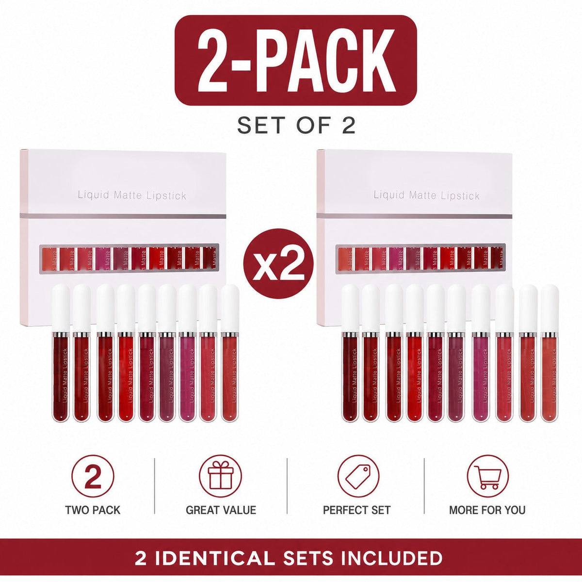 💋OUTDR™ 10Pcs Matte Waterproof Lip Gloss Set💄