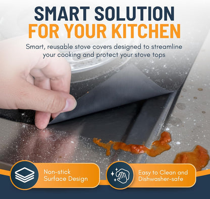 ⚡⚡⚡LAST 44 PCS LEFT!!! Reusable Gas Stove Burner Protectors🫧Non-Stick & Wipe Clean in Seconds