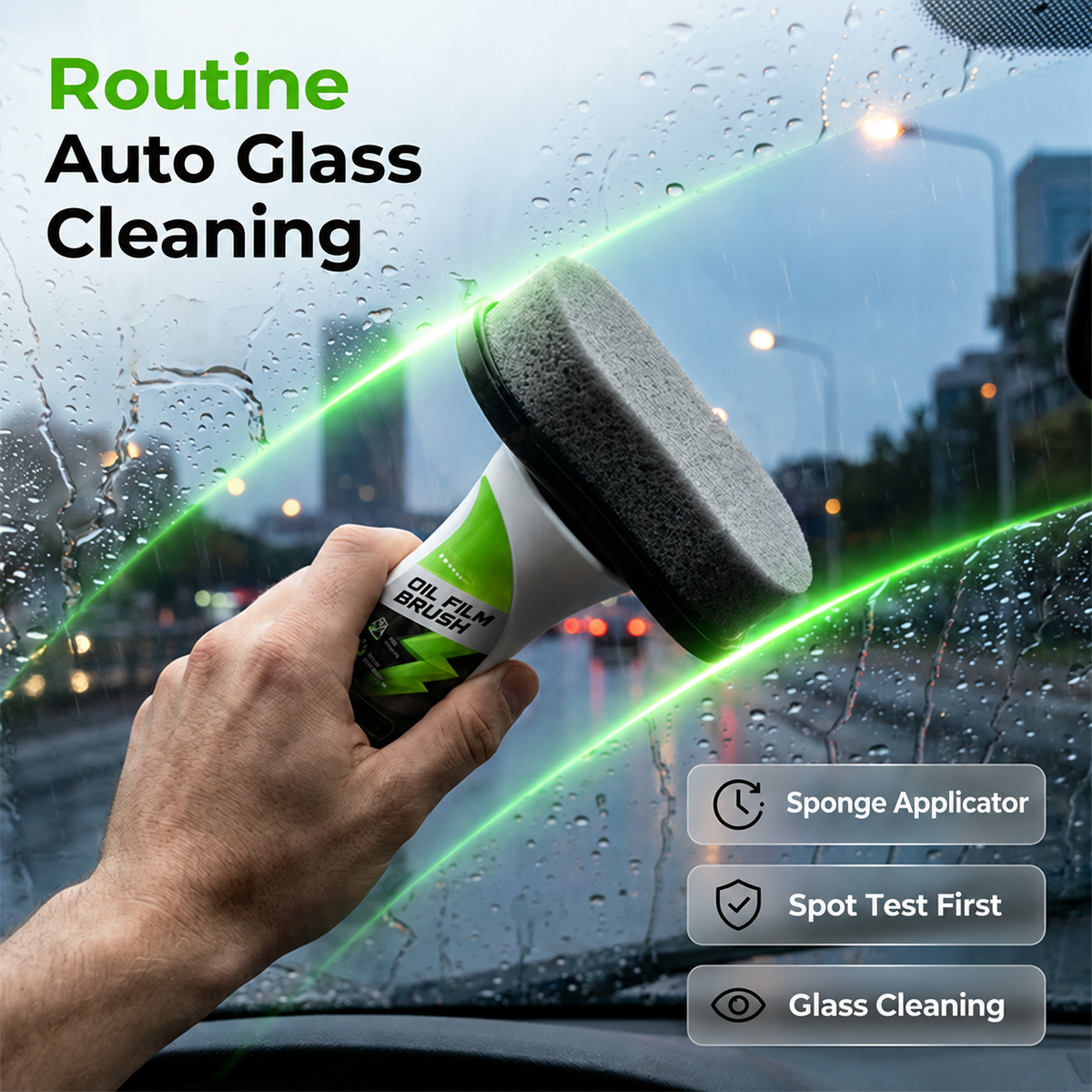 Car Glass Oil Film Cleaner Brush