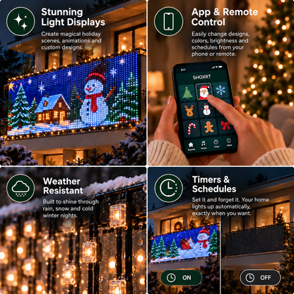 SHOXRT smart animated Christmas balcony lights - view 4