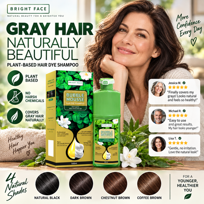 🏆 Last Day Special Price £11.99! 💇‍♀️Long‑Lasting Plant‑Based Foam Hair Dye｜Ammonia‑Free Easy DIY At‑Home Foam Hair Color