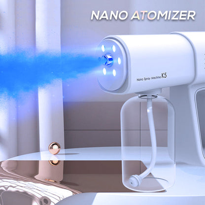 💨 LIMITED-TIME 50% OFF! 🛡️Sanitizer Nano Sprayer Gun – ultra-fine nano mist covers surfaces fast, no wiping needed.🏠