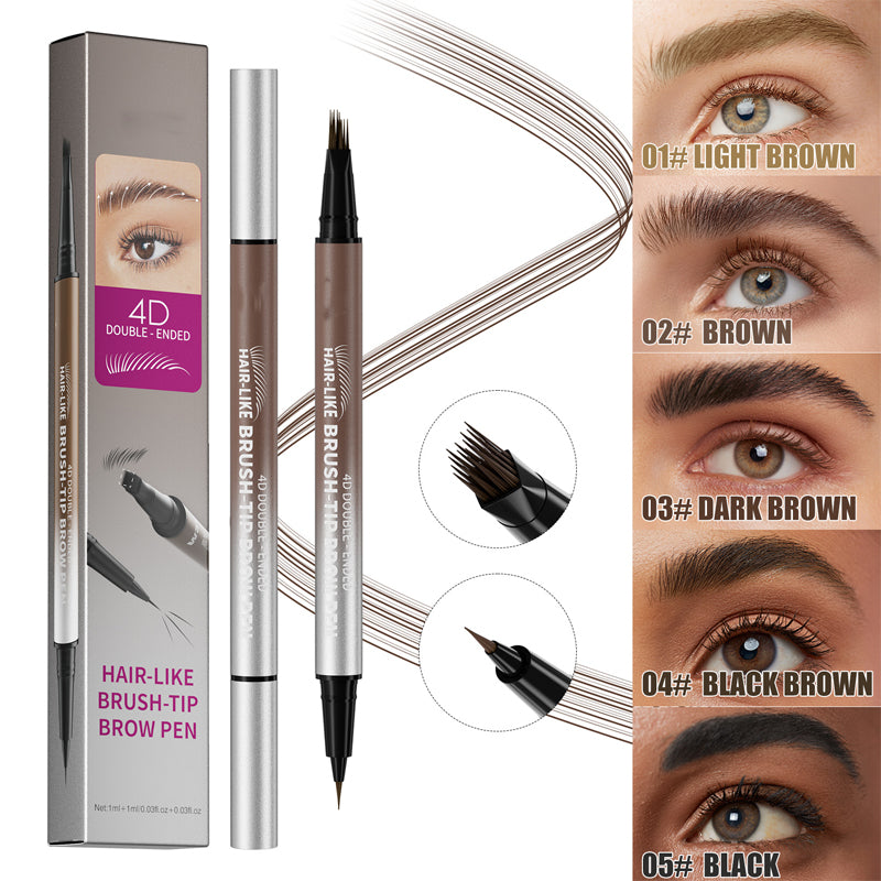 🏆 Last Day Special Price $19.99! 🔥Buy 1 Get 1 Free🎁2-in-1 Waterproof Liquid Brow Pen💕