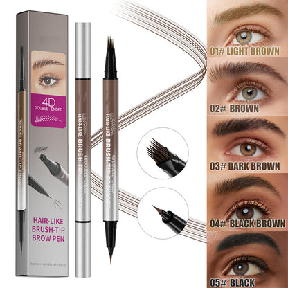 🏆 Last Day Special Price $19.99! 🔥Buy 1 Get 1 Free🎁2-in-1 Waterproof Liquid Brow Pen💕