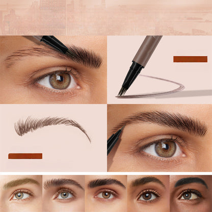 🏆 Last Day Special Price $19.99! 🔥Buy 1 Get 1 Free🎁2-in-1 Waterproof Liquid Brow Pen💕