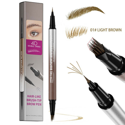 🏆 Last Day Special Price $19.99! 🔥Buy 1 Get 1 Free🎁2-in-1 Waterproof Liquid Brow Pen💕