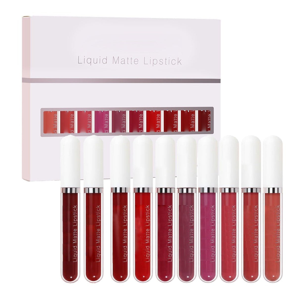 💋OUTDR™ 10Pcs Matte Waterproof Lip Gloss Set💄
