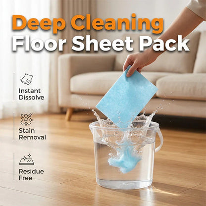 ⚡⚡⚡LAST 44 PCS LEFT!!! 🔥New Hot Selling ❤️‍🔥55% OFF !! ⏰Water-Soluble Floor Cleaning Sheets