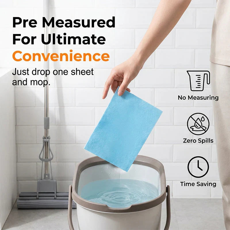 ⚡⚡⚡LAST 44 PCS LEFT!!! 🔥New Hot Selling ❤️‍🔥55% OFF !! ⏰Water-Soluble Floor Cleaning Sheets
