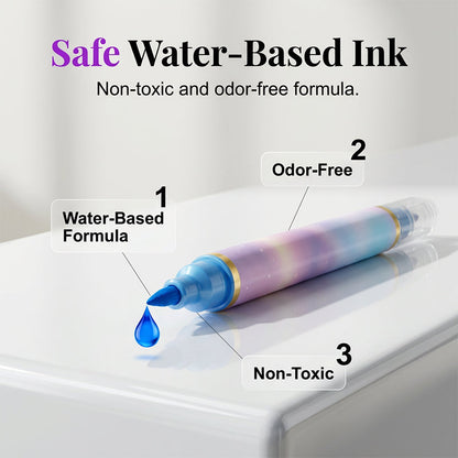 💞2026 HOT SALE🥳💞50K+ SOLD!⏳✨10-Color Dual-Tip Nail Art Marker Pen Set