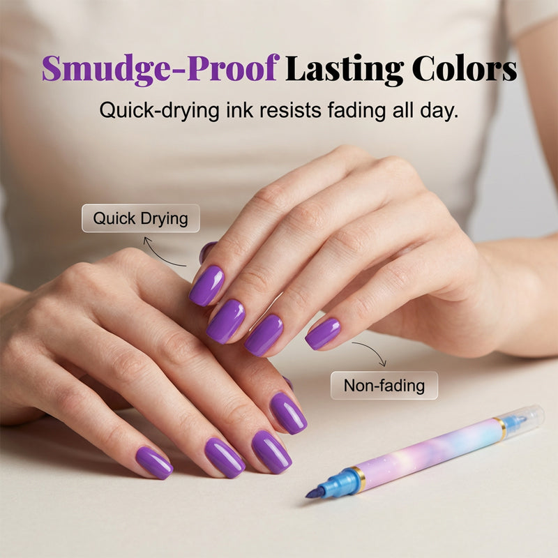 💞2026 HOT SALE🥳💞50K+ SOLD!⏳✨10-Color Dual-Tip Nail Art Marker Pen Set