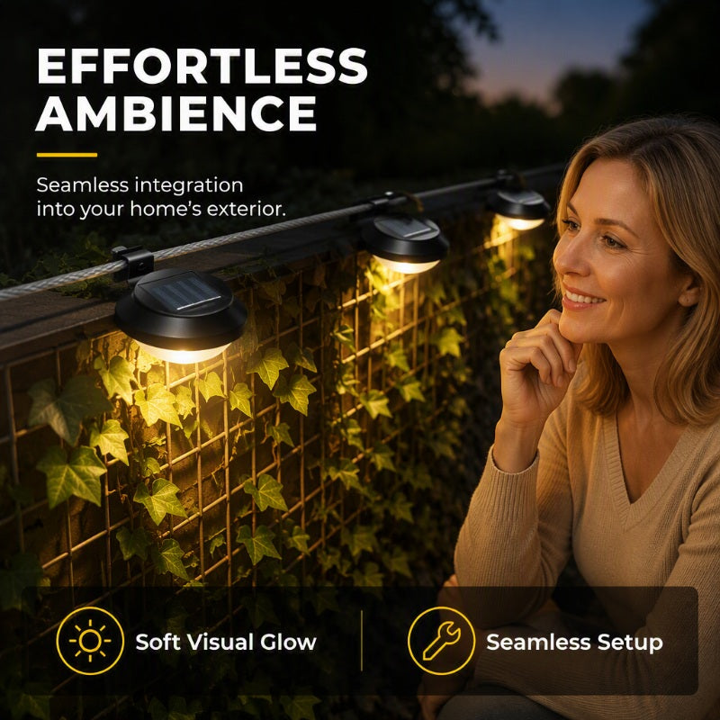 🔥🔥5-Pack $50.97🔥10-Pack $84.95🏠Outdoor Waterproof Solar LED Gutter Wall Lights
