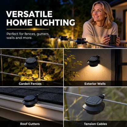 🔥🔥5-Pack $50.97🔥10-Pack $84.95🏠Outdoor Waterproof Solar LED Gutter Wall Lights