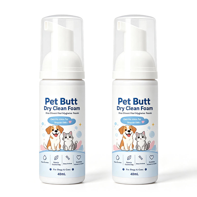 🏆 Last Day Special Price £9.99! 🐾Buy 1 Get 1 Free🎁No-Rinse Pet Butt Dry Clean Foam, Pet Hygiene Foam for Dogs & Cats