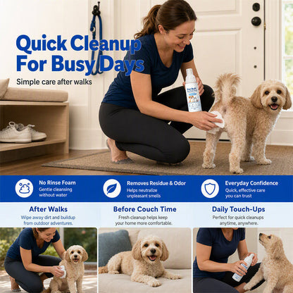 🏆 Last Day Special Price £9.99! 🐾Buy 1 Get 1 Free🎁No-Rinse Pet Butt Dry Clean Foam, Pet Hygiene Foam for Dogs & Cats