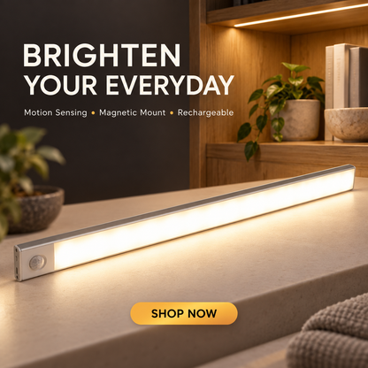 🏆 Last Day Special Price £8.99! 🔥Buy more save more🎁Ultra-Thin Motion Sensor LED Light Bar