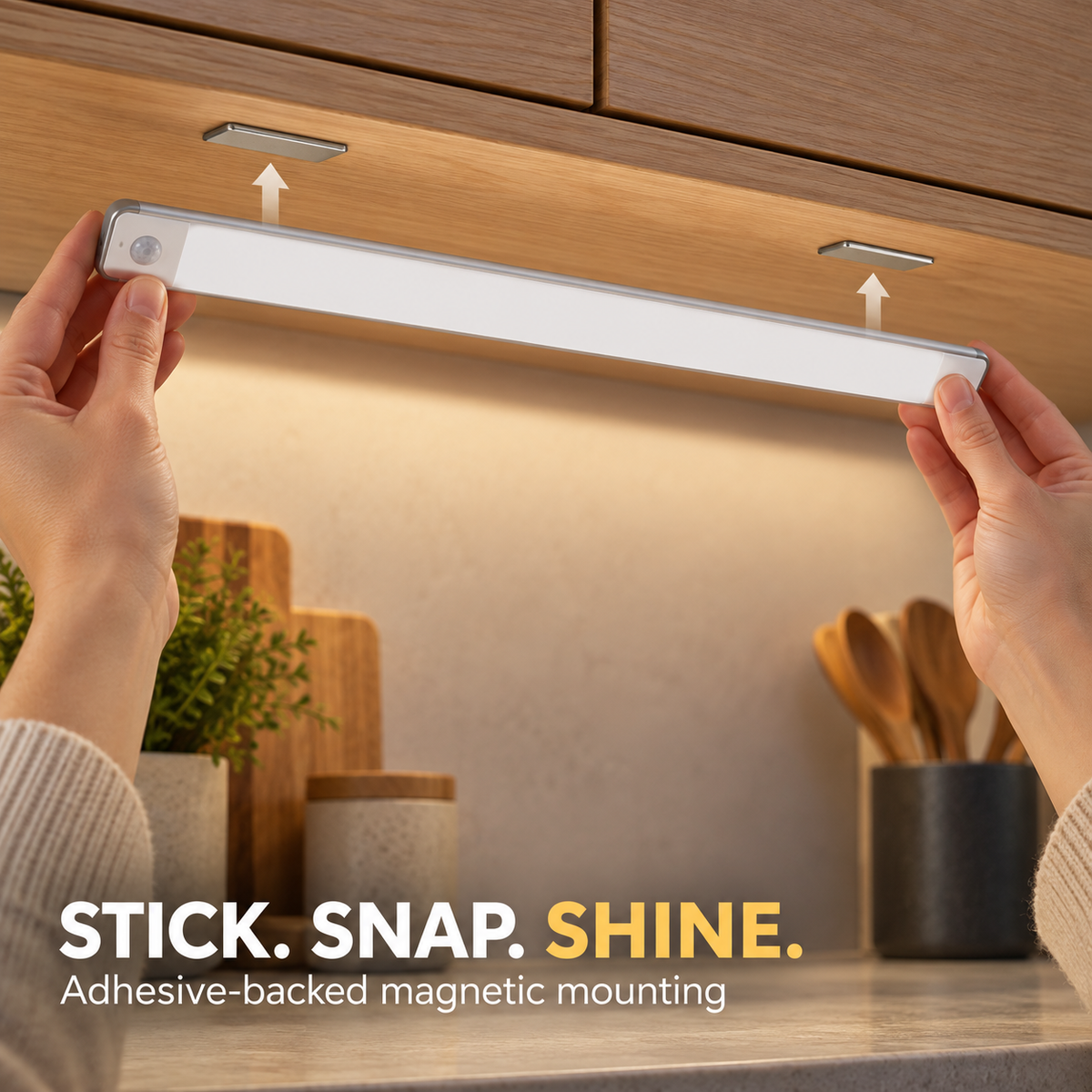 🏆 Last Day Special Price £8.99! 🔥Buy more save more🎁Ultra-Thin Motion Sensor LED Light Bar